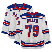 K'Andre Miller New York Rangers Game-Used #79 White Set 2 Jersey from the 2024-25 NHL Season