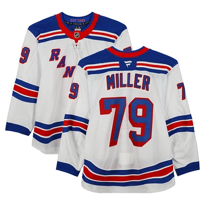 K'Andre Miller New York Rangers Game-Used #79 White Set 2 Jersey from the 2024-25 NHL Season