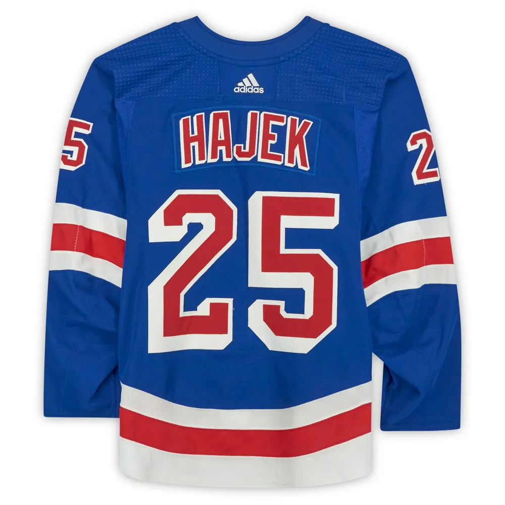 Libor Hajek New York Rangers Game-Used #25 White Set 2 Jersey