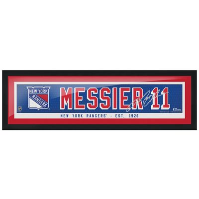 Mark Messier New York Rangers 6'' x 22'' Framed Replica Autograph Alumni Name - Bar