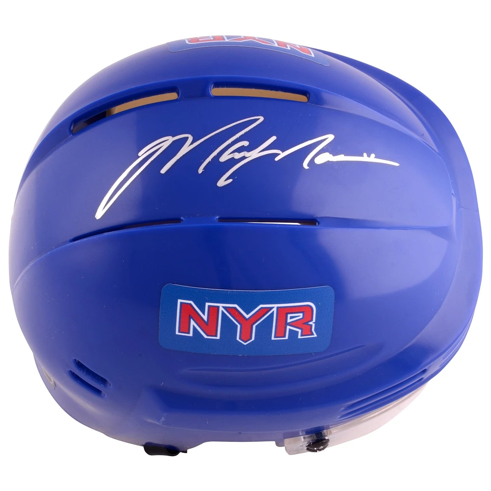 Mark Messier New York Rangers Autographed Blue Mini Helmet