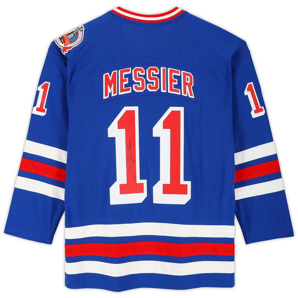 Mark Messier New York Rangers Autographed Blue Mitchell & Ness Replica Jersey 