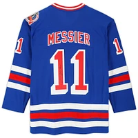 Mark Messier New York Rangers Autographed Blue Mitchell & Ness Replica Jersey 
