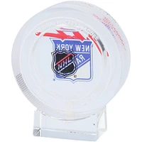 Mark Messier New York Rangers Autographed Crystal Puck - Filled with Ice from the 2023-24 NHL Season