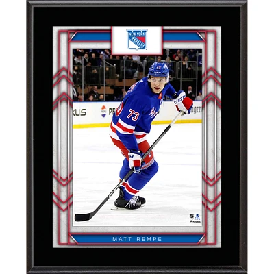Plaque sublimée du joueur Matt Rempe des Rangers de New York 10,5" x 13"