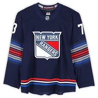 Matt Rempe New York Rangers Game-Used #73 Navy Alternate Set 1 Jersey from the 2024-25 NHL Season