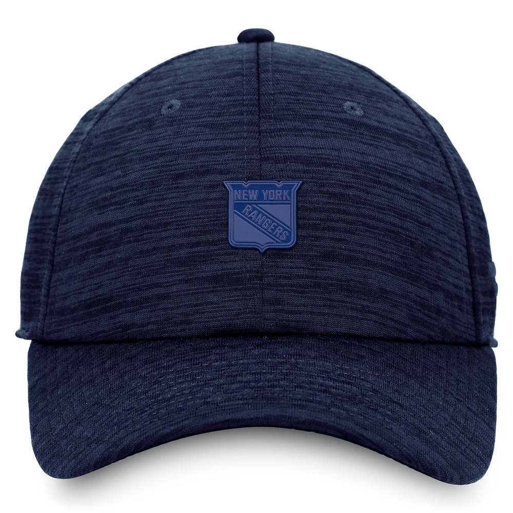 Men's Fanatics  Navy New York Rangers Authentic Pro Rest & Recover Adjustable Hat
