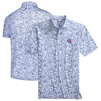 Polo johnnie-O pour hommes, bleu/blanc, New York Rangers Slapshot