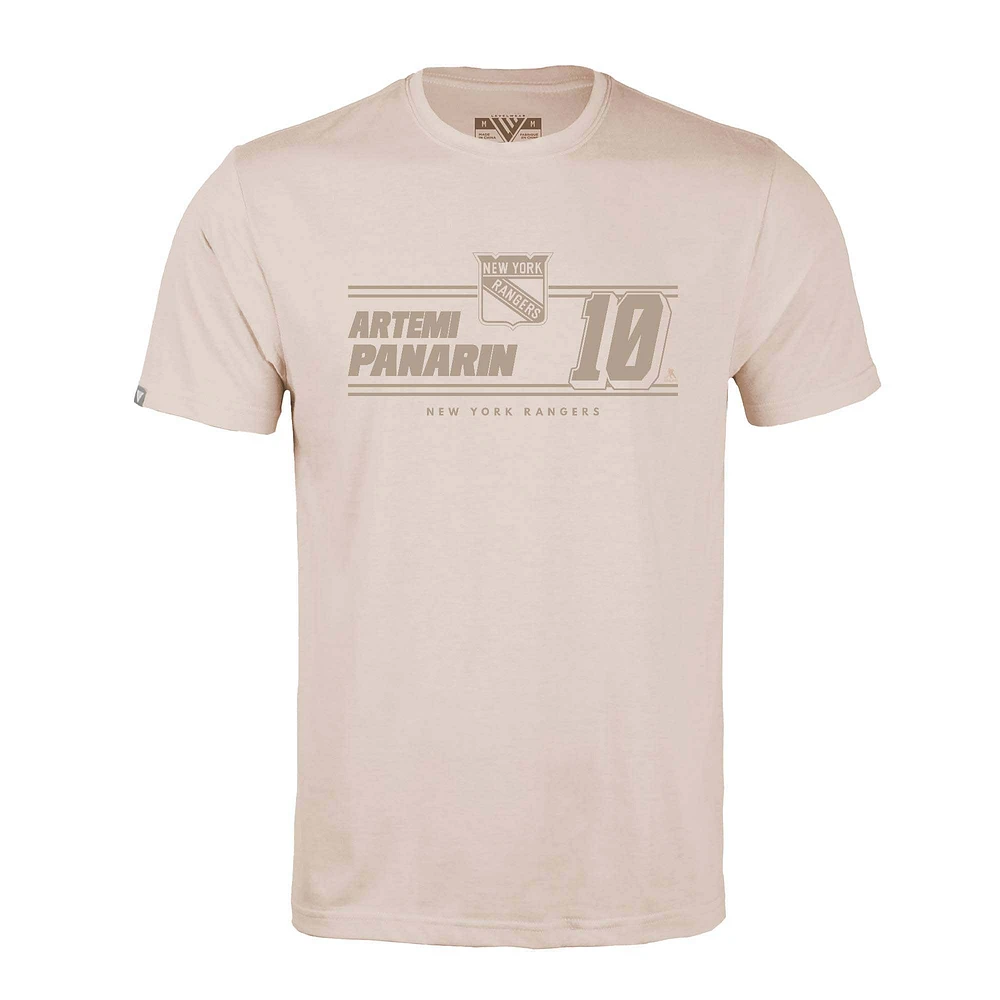 Men's Levelwear Artemi Panarin Khaki New York Rangers Richmond Mileage Name & Number T-Shirt