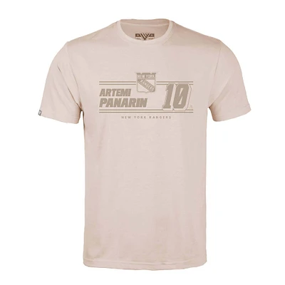Men's Levelwear Artemi Panarin Khaki New York Rangers Richmond Mileage Name & Number T-Shirt