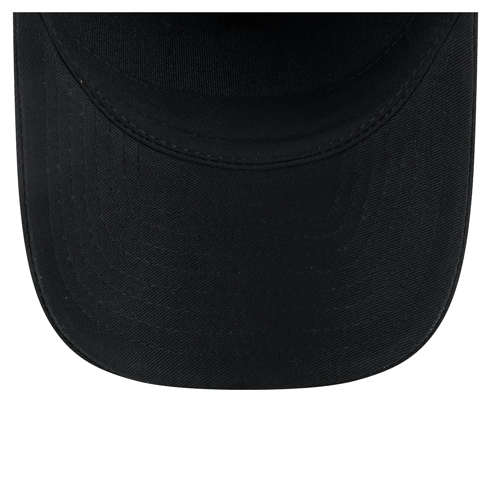 Men's New Era  Black New York Rangers Game Day Stealth Flag 9FORTY A-Frame Adjustable Hat