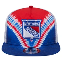 Men's New Era  Blue/Red New York Rangers Throwback V-Dye Adjustable Golfer Hat