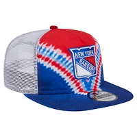 Men's New Era  Blue/Red New York Rangers Throwback V-Dye Adjustable Golfer Hat