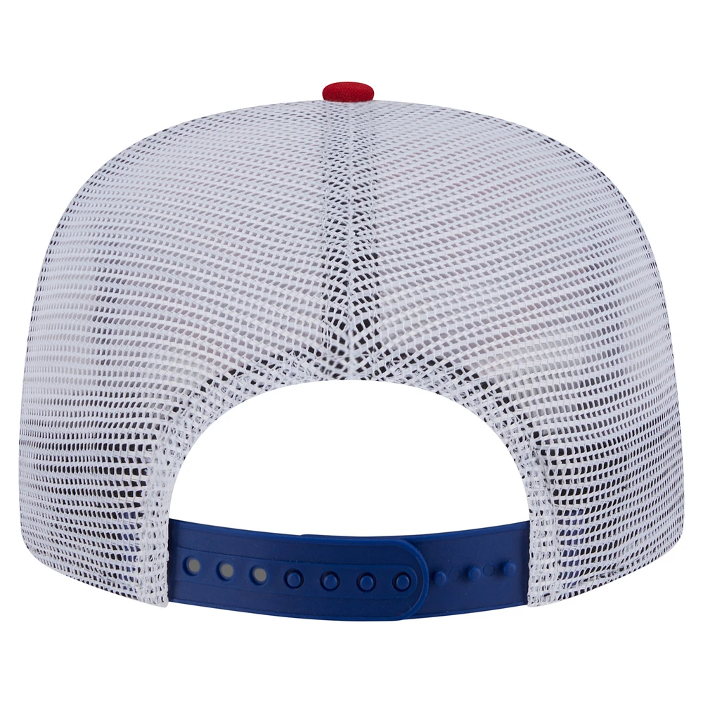 Men's New Era  Blue/Red New York Rangers Throwback V-Dye Adjustable Golfer Hat
