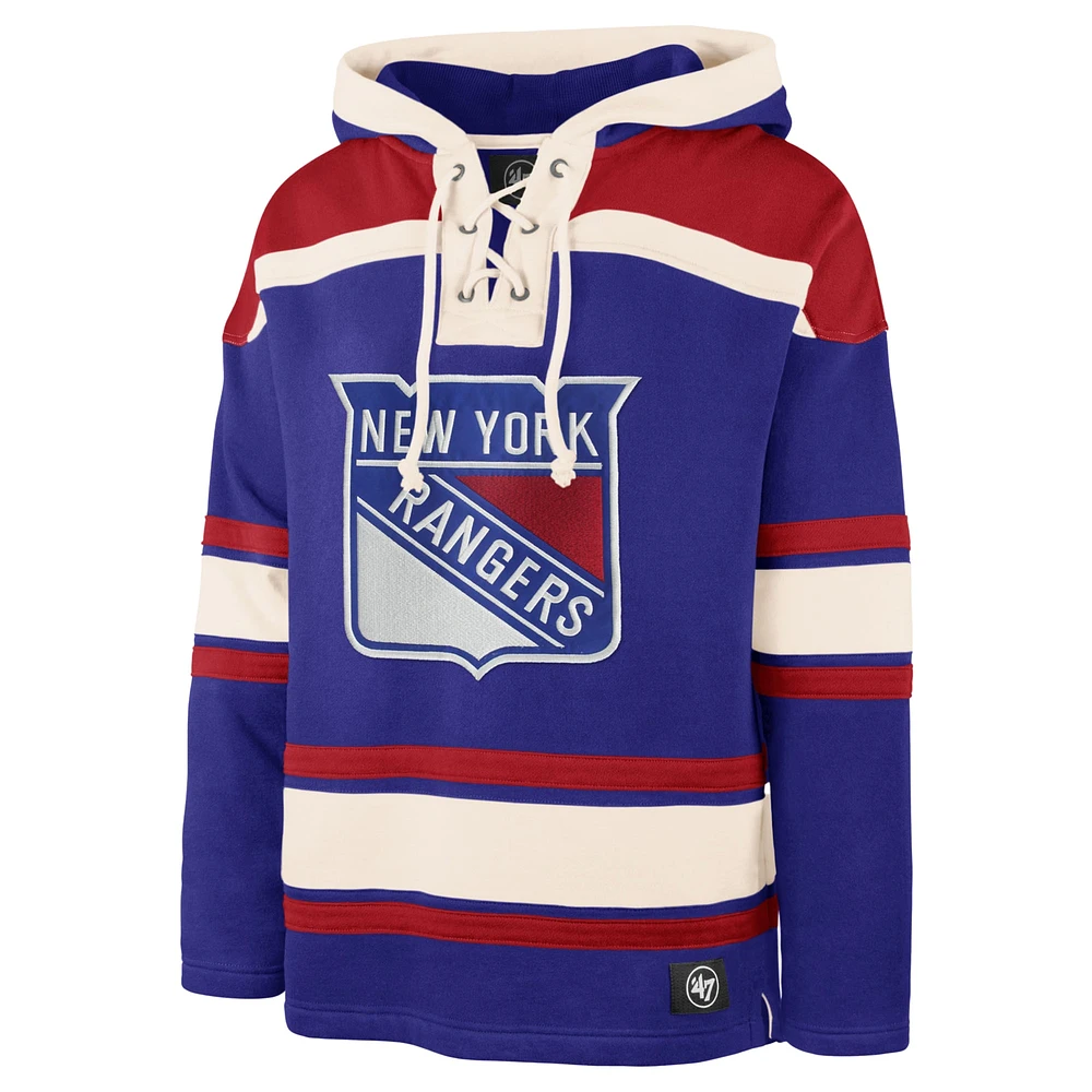 Men's '47 Artemi Panarin Royal New York Rangers Big & Tall Lace-up Pullover Hoodie