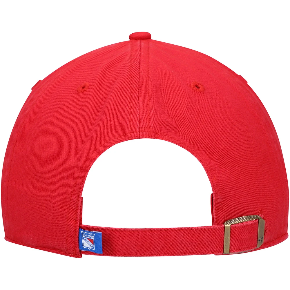 Casquette réglable '47 Red New York Rangers Clean Up pour homme