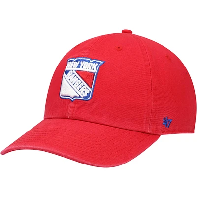 Casquette réglable '47 Red New York Rangers Clean Up pour homme
