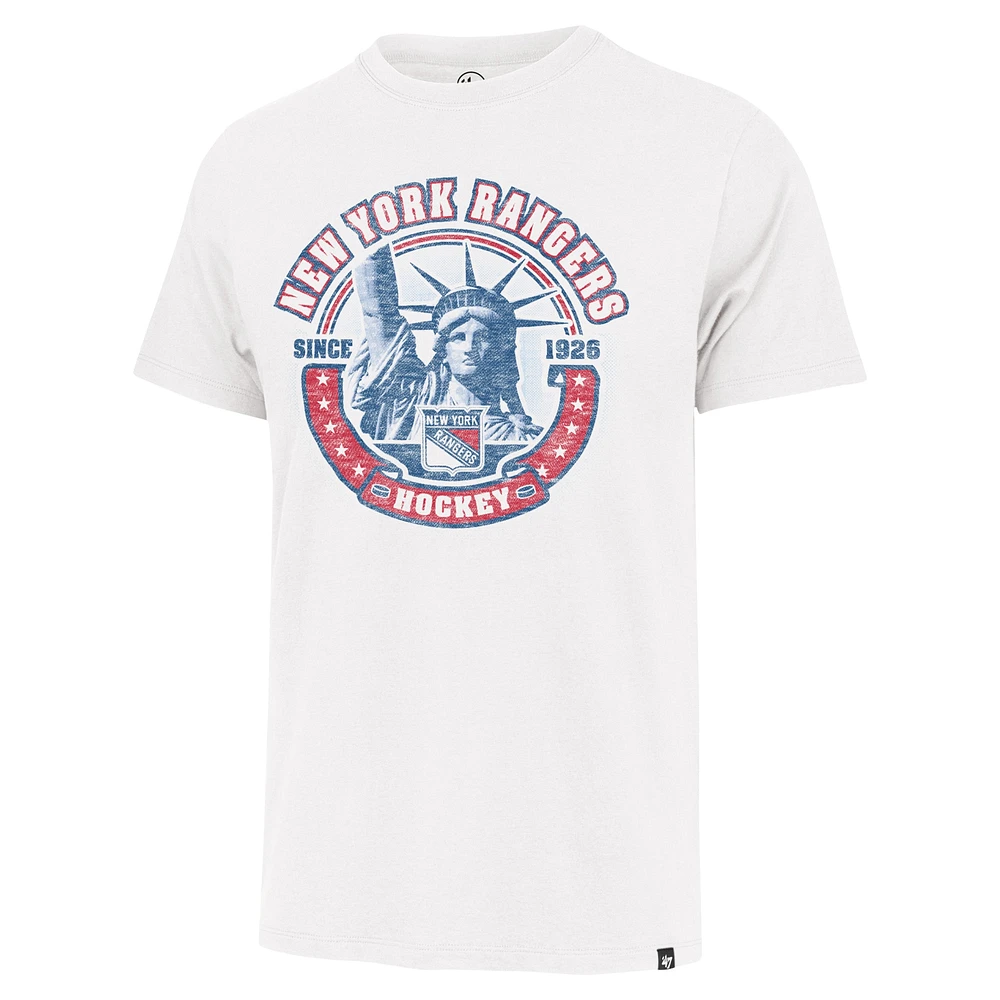 Men's '47 White New York Rangers Regional Localized Franklin T-Shirt