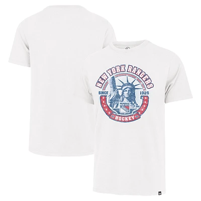 T-shirt Franklin localisé régional des Rangers de New York '47 blanc pour hommes