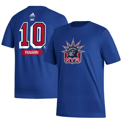 Artemi Panarin New York Rangers adidas Reverse Retro 2.0 Name & Number T-Shirt - Royal