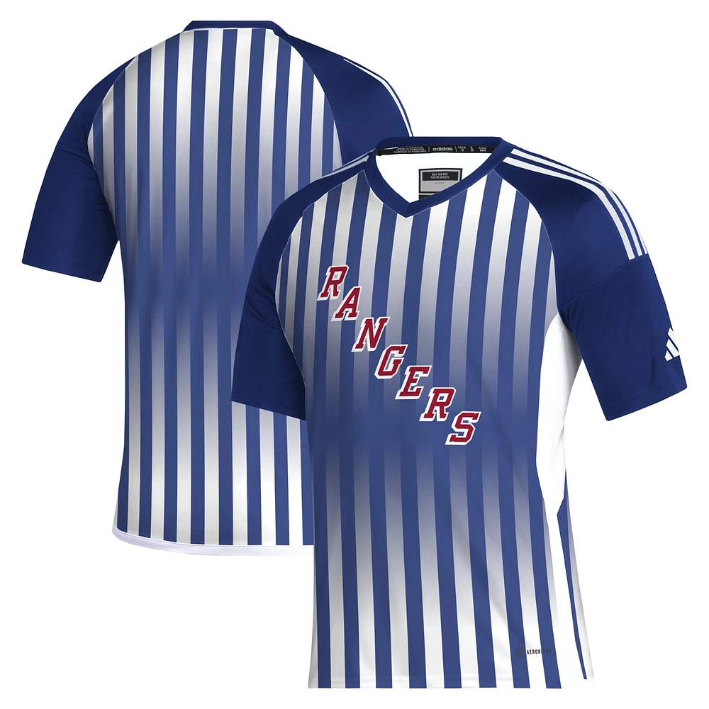 Haut de football raglan adidas bleu New York Rangers AEROREADY pour hommes