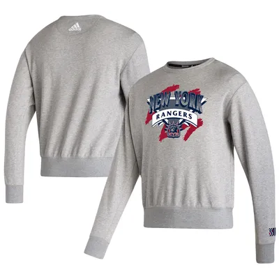 New York Rangers adidas Reverse Retro 2.0 Vintage Pullover Sweatshirt - Gray