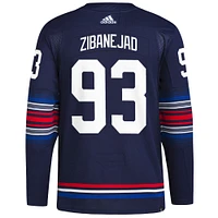 Maillot adidas Mika Zibanejad bleu marine New York Rangers Alternate Primegreen Authentic pour homme