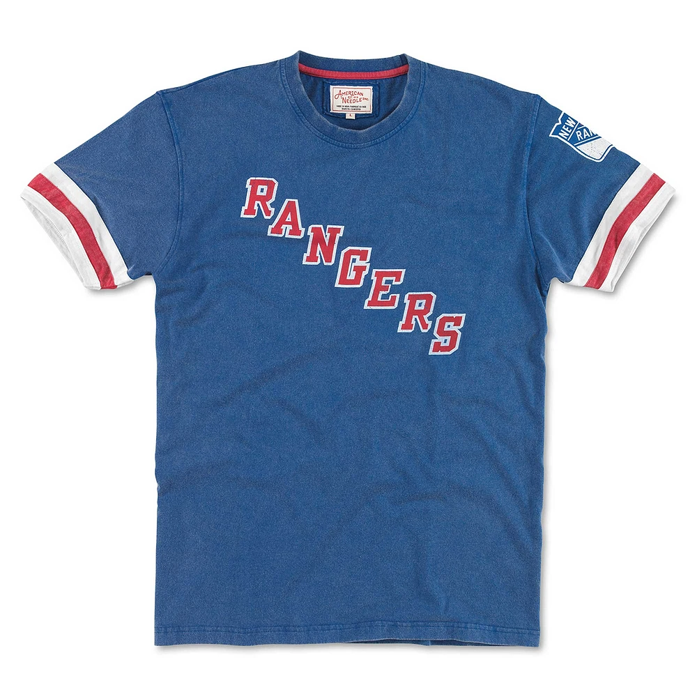 T-shirt bleu avec télécommande des Rangers de New York pour hommes American Needle