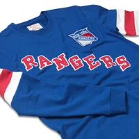 T-shirt à manches longues pour hommes, bleu, American Needle, New York Rangers Sudbury