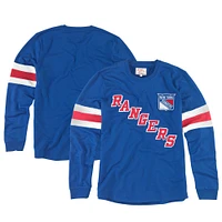 T-shirt à manches longues pour hommes, bleu, American Needle, New York Rangers Sudbury