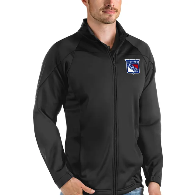 Men's Antigua Black New York Giants Protect Lightweight Full-Zip