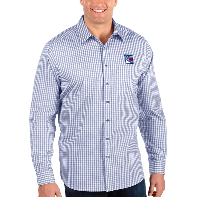 Lids Texas Rangers Antigua Big & Tall Dynasty Button-Down Long Sleeve Shirt  - Royal