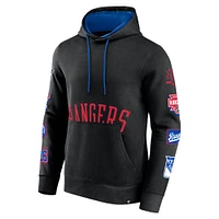 Sweat à capuche en polaire noir pour homme New York Rangers Wild Winner