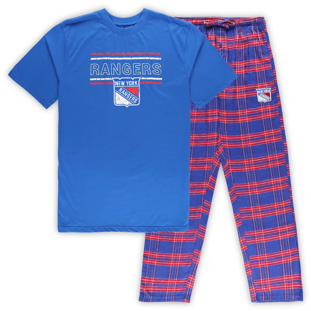 Ensemble de nuit bleu/rouge New York Rangers Big & Tall et pantalon pyjama pour homme