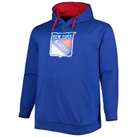 Sweat à capuche en molleton bleu New York Rangers Big & Tall pour homme