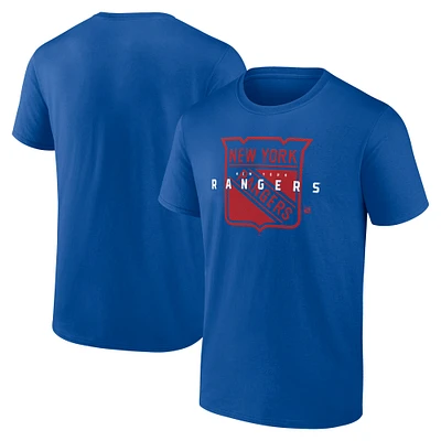 T-shirt coordonné bleu New York Rangers pour homme