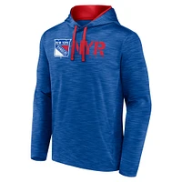 Men's  Blue New York Rangers Head Start Pullover Hoodie