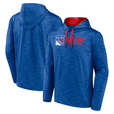 Men's  Blue New York Rangers Head Start Pullover Hoodie