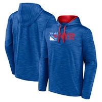 Men's  Blue New York Rangers Head Start Pullover Hoodie