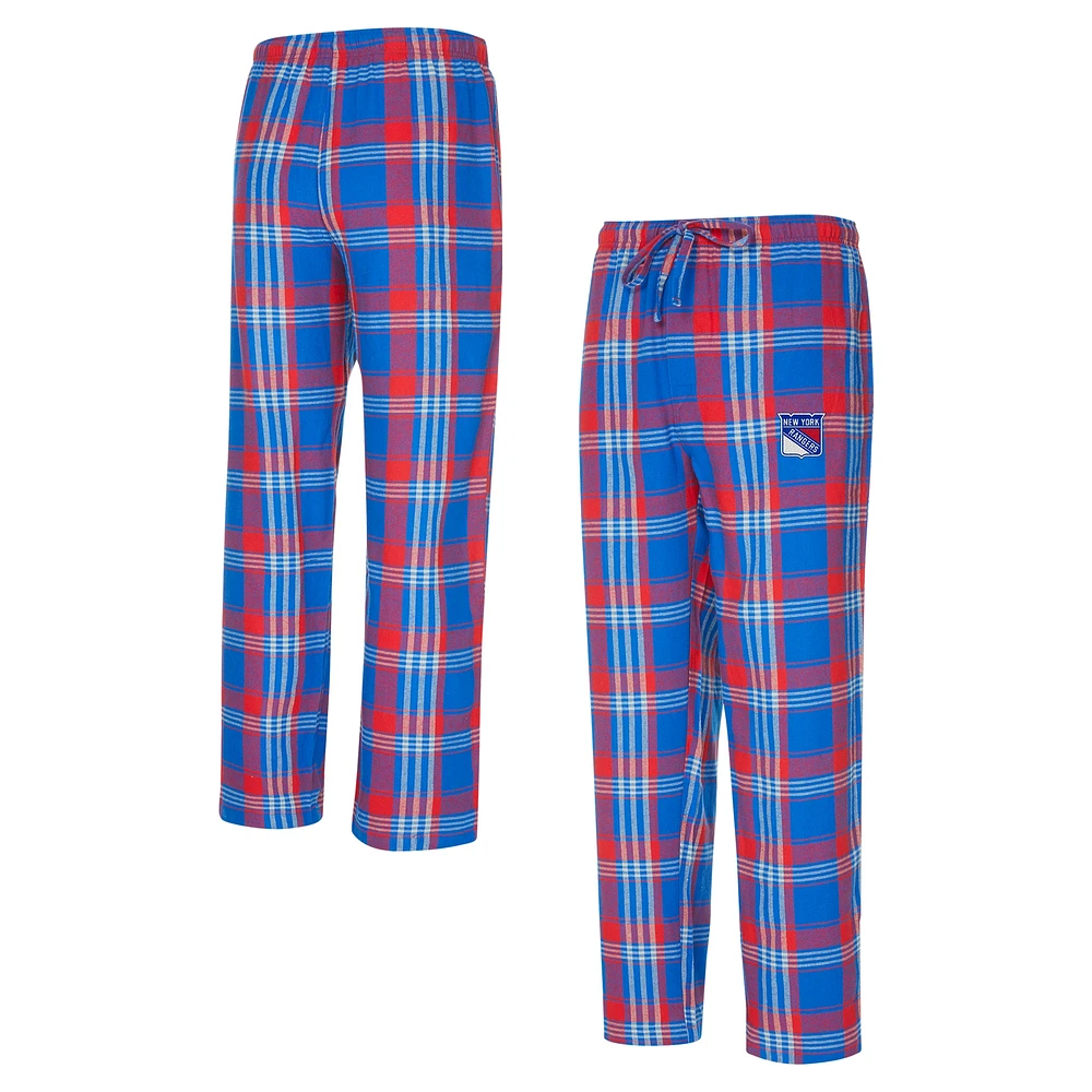 Men's Concepts Sport Blue/Red New York Rangers Region Flannel Sleep Pants