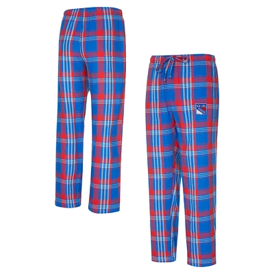 Pantalon de nuit en flanelle bleu/rouge pour homme Concepts Sport New York Rangers Region