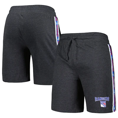 Short Concepts Sport Charcoal New York Rangers Team Stripe pour hommes