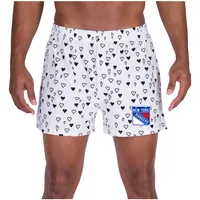 New York Rangers Concepts Sport Epiphany All Over Print Knit Boxers - White