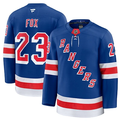 Maillot domicile premium bleu Adam Fox des New York Rangers Fanatics pour homme