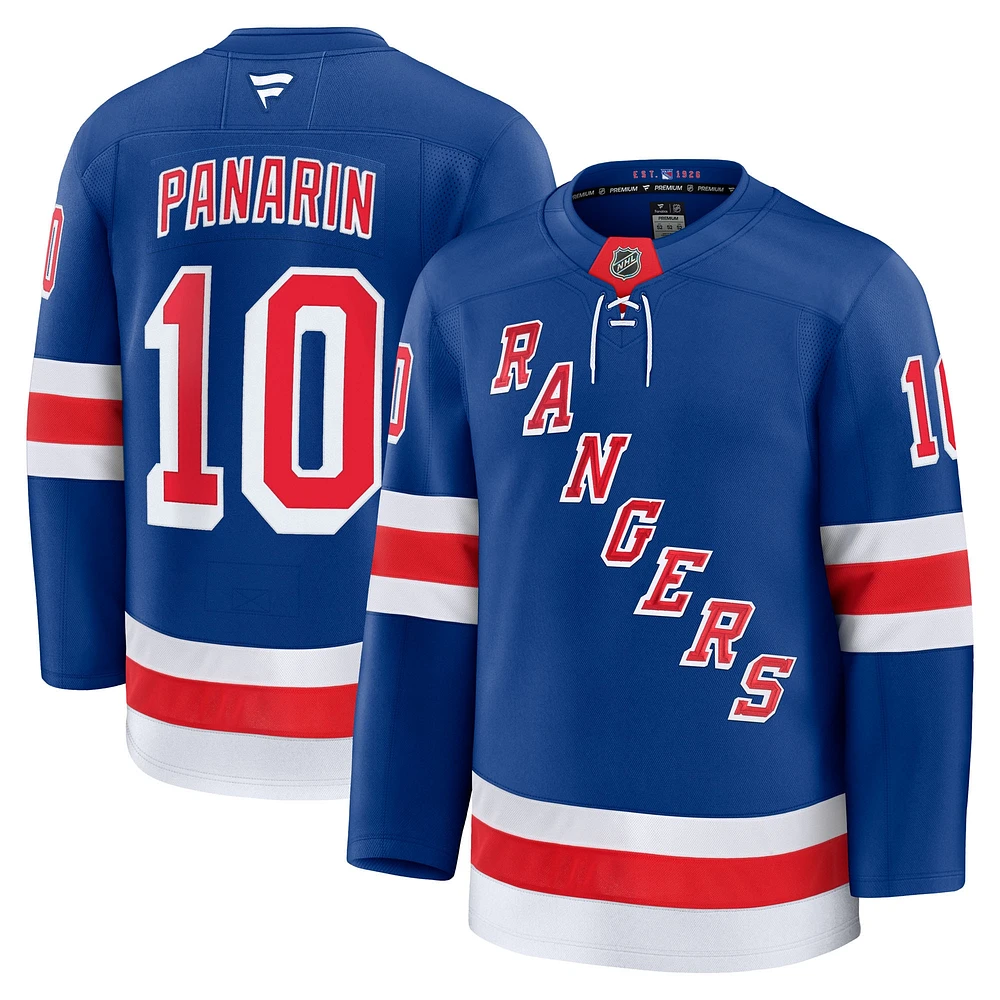 Maillot Fanatics Artemi Panarin bleu pour homme des New York Rangers à domicile de qualité supérieure