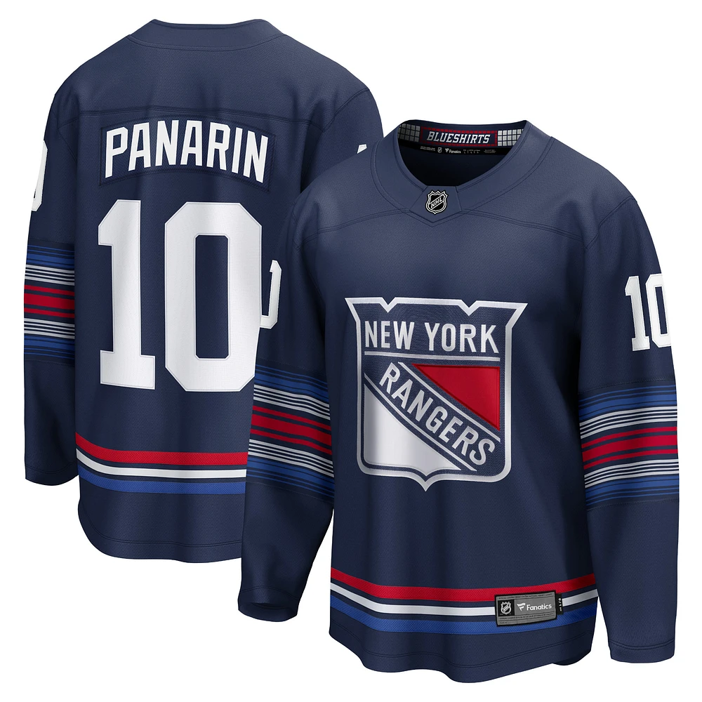 Maillot de joueur suppléant Premier Breakaway des Rangers New York Fanatics Artemi Panarin bleu marine pour hommes