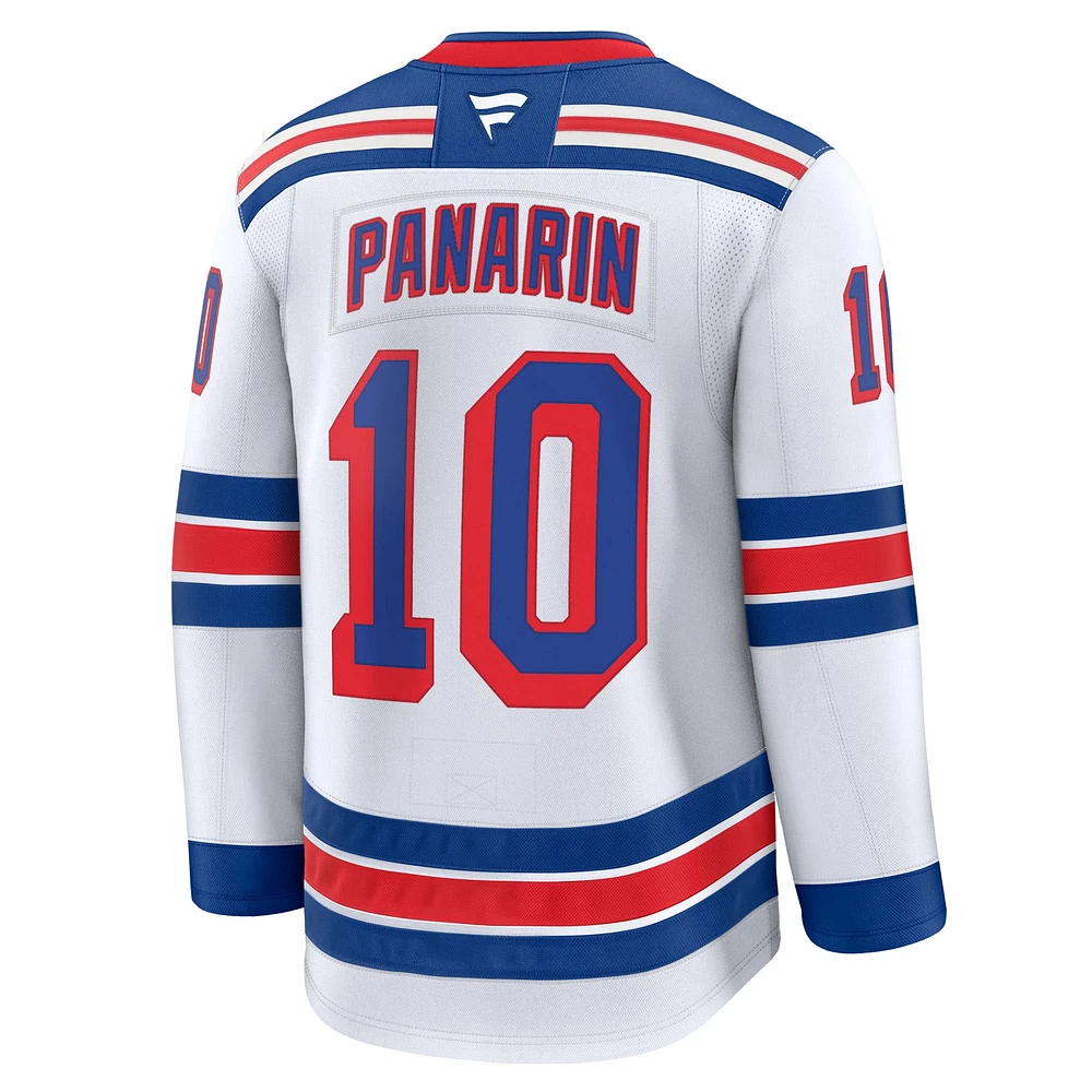 Maillot extérieur Premium New York Rangers blanc Artemi Panarin Fanatics pour homme