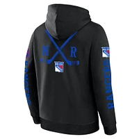 Sweat à capuche en polaire Big City Legacy pour homme Fanatics Black New York Rangers