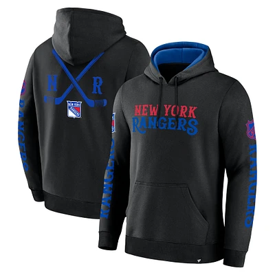 Sweat à capuche en polaire Big City Legacy pour homme Fanatics Black New York Rangers