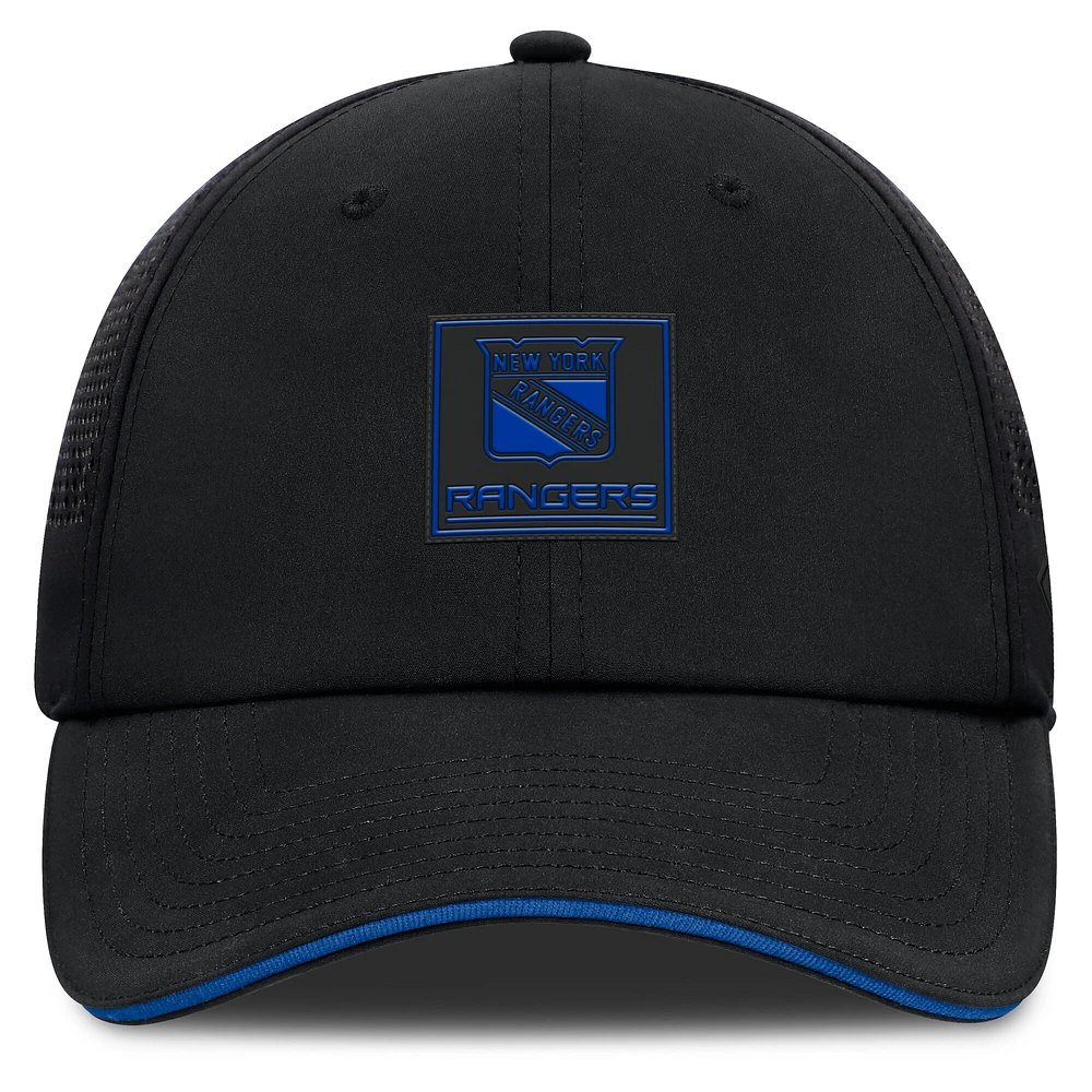 Men's Fanatics Black New York Rangers Driver Adjustable Hat